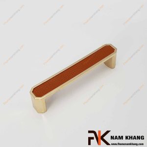 Tay nắm tủ phối da màu vàng nâu NK445-VN (Màu Vàng)