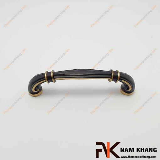 Tay nắm tủ bằng đồng đen viền vàng cổ điển NK337D-BCF FHOMENAMKHANG