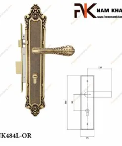 Khóa cửa chính NK484L-OR (Màu Đồng Vàng)