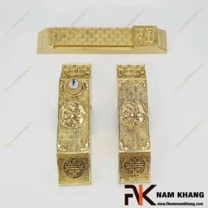 Khóa cửa bức bàn cổ điển bằng đồng cao cấp NK580-V 5 Khóa cửa bức bàn NK580-V (Màu Đồng Vàng)