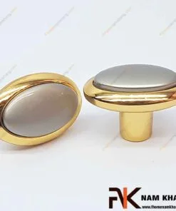 Núm kéo cửa tủ hình ovan mạ vàng NK078-XV