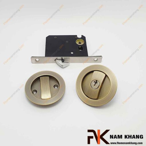 Khóa cửa lùa có chìa màu rêu NK567-RC FHOMENAMKHANG