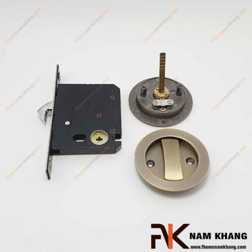 Khóa cửa lùa có chìa màu rêu NK567-RC FHOMENAMKHANG