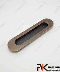 Tay nắm âm cửa tủ bằng đồng cao cấp NK061D-128BCF