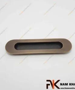 Tay nắm âm cửa tủ bằng đồng cao cấp NK061D-128BCF