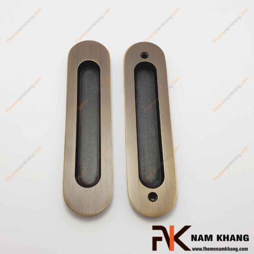 Tay nắm âm cửa bằng đồng cao cấp NK061D-128CF-FHOMENAMKHANG