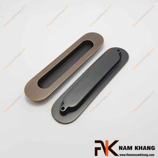 Tay nắm âm cửa bằng đồng cao cấp NK061D-128CF-FHOMENAMKHANG