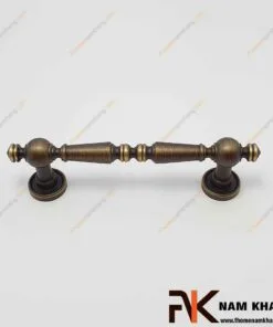 Tay nắm cửa tủ cao cấp bằng đồng phối viền vàng NK414D-CF FHOMENAMKHANG