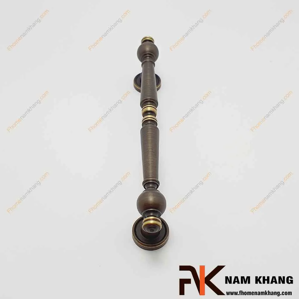Tay nắm cửa tủ cao cấp bằng đồng phối viền vàng NK414D-CF FHOMENAMKHANG