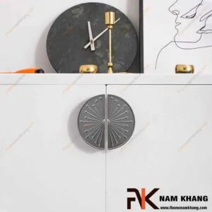 Tay nắm cửa tủ dạng đôi kiểu bông hoa NK286NH-X (Cặp) 6 Tay nắm cửa tủ dạng đôi màu xám NK286NH-X-FHOMENAMKHANG