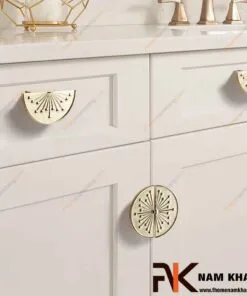 Tay nắm cửa tủ dạng đôi màu vàng NK286NH-V-FHOMENAMKHANG