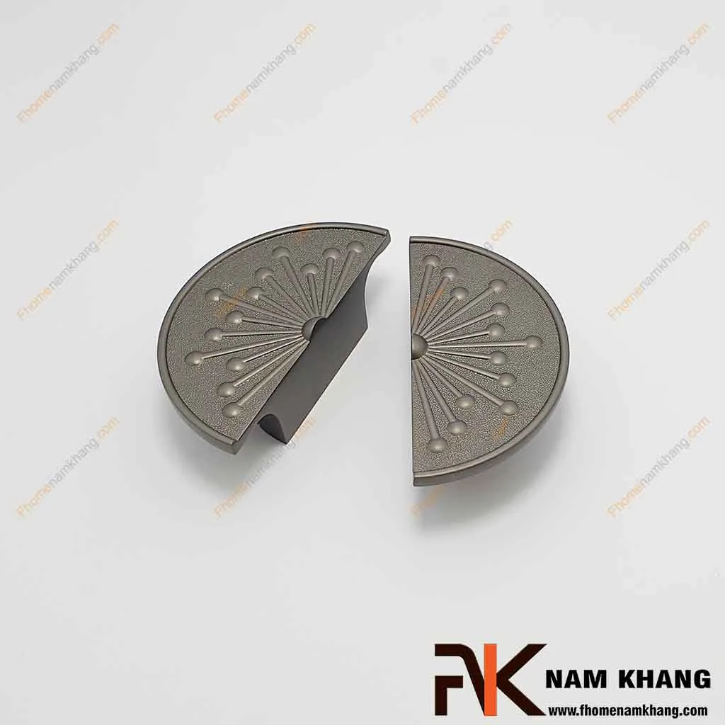 Tay cầm cửa tủ đôi hoa xám NK286NH-X FHOMENAMKHANG Tay nắm cửa tủ dạng đôi màu xám NK286NH-X-FHOMENAMKHANG