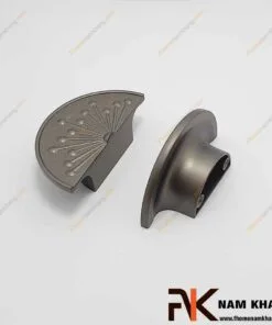 Tay nắm cửa tủ dạng đôi kiểu bông hoa NK286NH-X (Cặp) 2 Tay nắm cửa tủ dạng đôi màu xám NK286NH-X-FHOMENAMKHANG