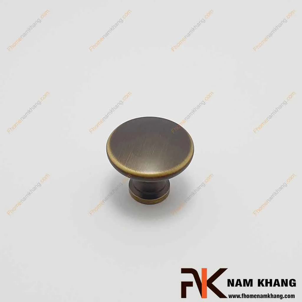 Núm nắm cửa tủ dạng tròn trơn bằng đồng NK455D-DVM FHOMENAMKHANG