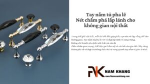 Tay nắm tủ pha lê