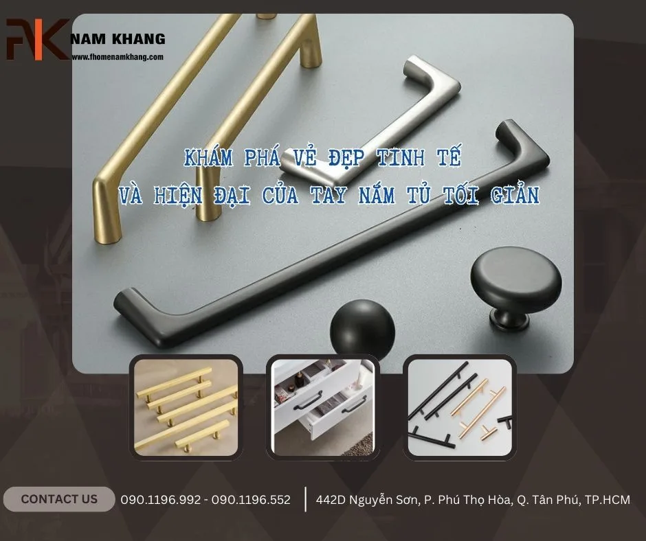 Tay nắm tủ tối giản